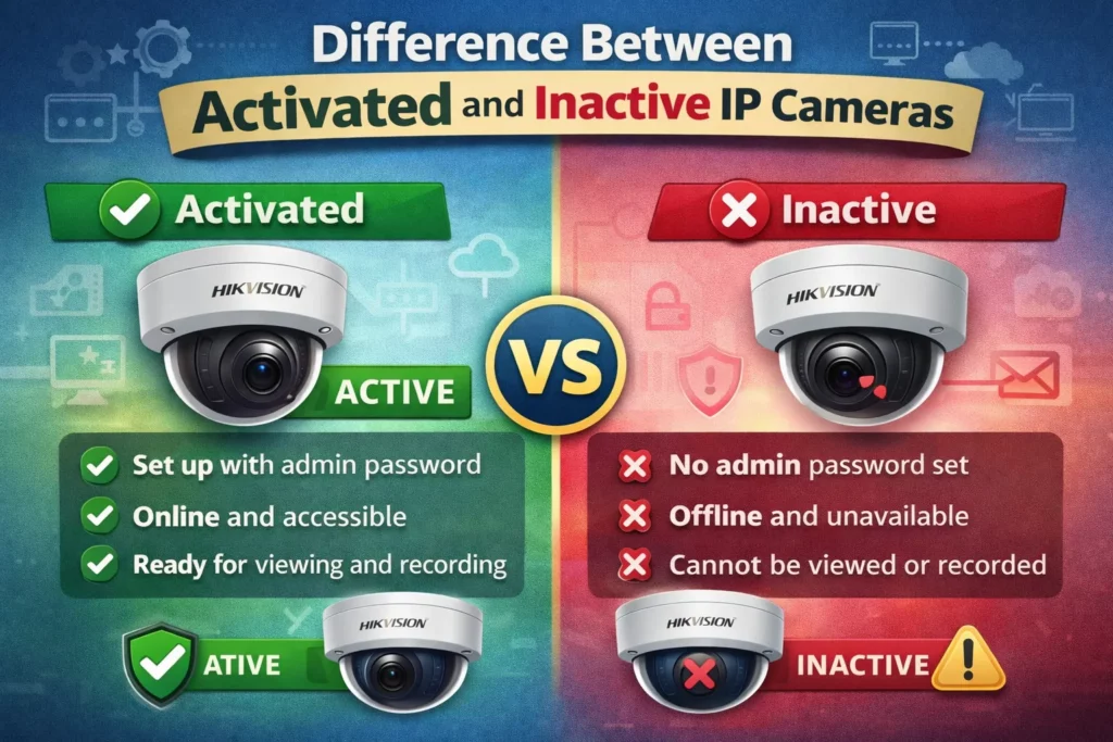 Difference Between Activated and Inactive IP Cameras