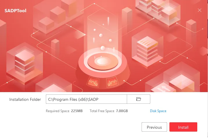Choose the directory with at least 100MB of free space