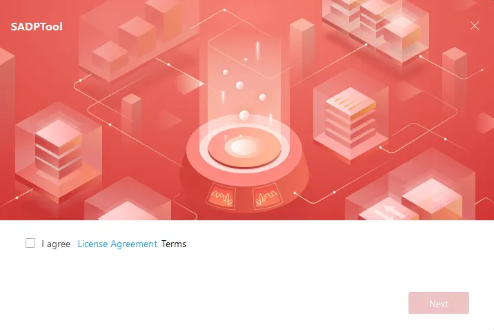 Accept License Agreement to install sadp tool on windows 10